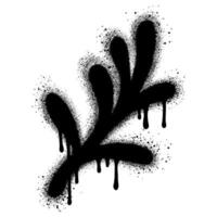 Spray Painted Graffiti leaves Sprayed isolated with a white background. vector