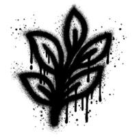 Spray Painted Graffiti leaves Sprayed isolated with a white background. vector