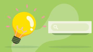 Idea search, generation, and implementation concept illustration vector