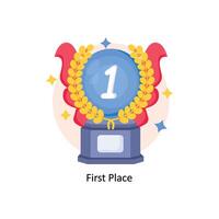 First Place concepts style illustration. EPS 10 File vector