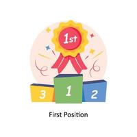 First Position concepts style illustration. EPS 10 File vector