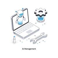 Ai Management isometric stock illustration. EPS File stock illustration vector