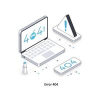 Error 404 isometric stock illustration. EPS File stock illustration vector
