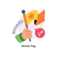 Winner Flag concepts style illustration. EPS 10 File vector