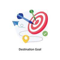 Destination Goal concepts style illustration. EPS 10 File vector