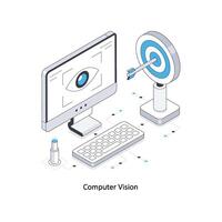 Computer Vision isometric stock illustration. EPS File stock illustration vector