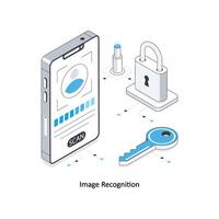 Image Recognition isometric stock illustration. EPS File stock illustration vector