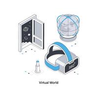 Virtual World isometric stock illustration. EPS File stock illustration vector