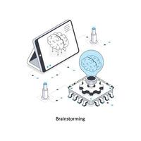 Brainstorming isometric stock illustration. EPS File stock illustration vector