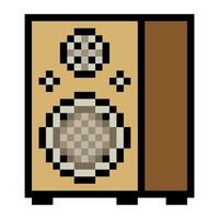 Sound speaker in pixel art style vector