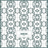 creative pattern of snaking lines with retro style vector