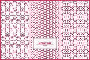 unique abstract shape pattern with beautiful red dominant vector