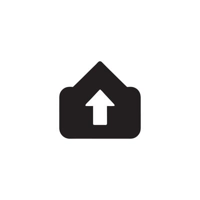Upload icon set silhouette illustration.