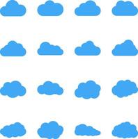 Clouds Weather Icon Set. Simple clouds shape illustration. vector
