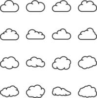 Clouds Weather Icon Set. Simple clouds shape illustration. vector
