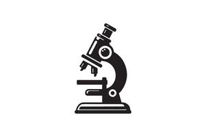 silhouette microscope on a white background vector