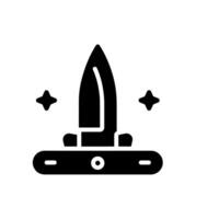 simple Knife icon in glyph style. Pro icon vector