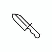 simple Knife outline drawing icon in glyph style. Pro Set vector