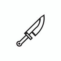 simple Knife outline drawing icon in glyph style. Pro Set vector
