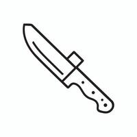 simple Knife outline drawing icon in glyph style. Pro Set vector
