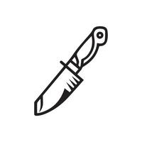simple Knife outline drawing icon in glyph style. Pro Set vector