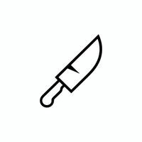simple Knife outline drawing icon in glyph style. Pro Set vector