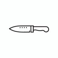 simple Knife outline drawing icon in glyph style. Pro Set vector