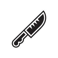 simple Knife outline drawing icon in glyph style. Pro Set vector
