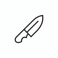 simple Knife outline drawing icon in glyph style. Pro Set vector