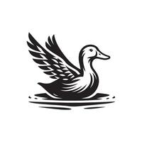 duck silhouettes, Lake Ducks Silhouette, Duck silhouettes, duck collection, various poses, black isolated figures vector