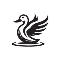 duck silhouettes, Lake Ducks Silhouette, Duck silhouettes, duck collection, various poses, black isolated figures vector