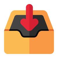 A premium download icon of inbox vector