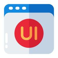 An icon design of ui website vector