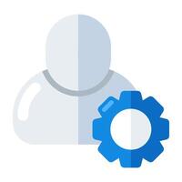 A unique design icon of profile development vector