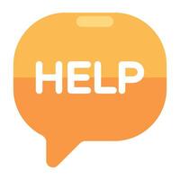 Trendy design icon of help chat vector