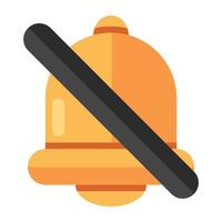 A trendy design of no bell icon vector