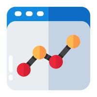 Premium download icon of web statistics vector