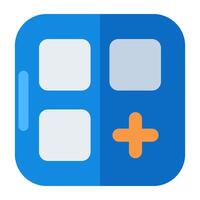 Conceptual flat design icon of add app vector