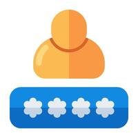 Trendy design icon of profile login vector