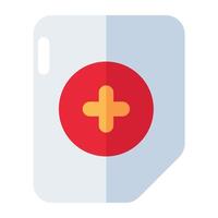 Editable design icon of add file vector