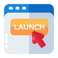 Modern design icon of launch label vector