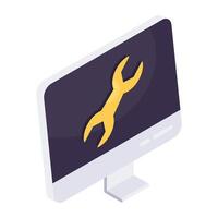 An icon design of computer repair vector