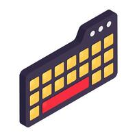 An icon design of keyboard vector