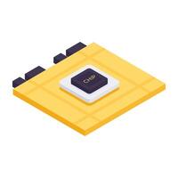 Modern design icon of microchip vector