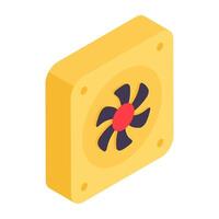 Creative design icon of computer fan vector