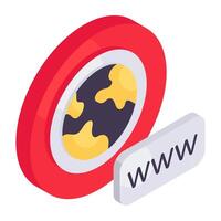 Perfect design icon of world wide web vector