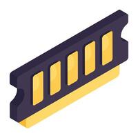 An isometric design icon of ram vector