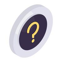 A unique design icon of question mark vector
