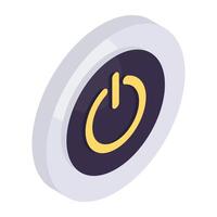 An icon design of shutdown vector
