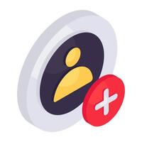 Modern design icon of add profile vector